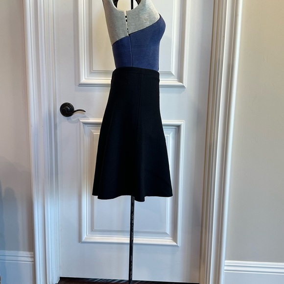 THEORY Skirt - Black Knit Skirt - Flare Skirt - Skater Skirt - Formal Skirt - Sm - Picture 3 of 7